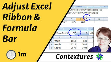 Adjust Excel 2007 Formula Bar and Ribbon