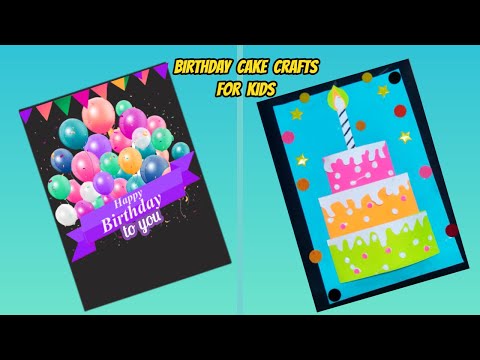 Birthday Cake Crafts For Kids || How To Make Special Birthday Card For Best Friend || Tutorial @UJANCREATIONS