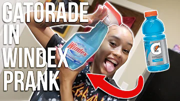 GATORADE IN WINDEX BOTTLE PRANK ON BOYFRIEND!!  *GETS WILD*