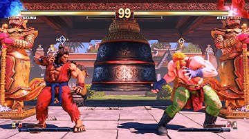 Akuma vs Alex (Hardest) - Street Fighter 5.| Epic Battle