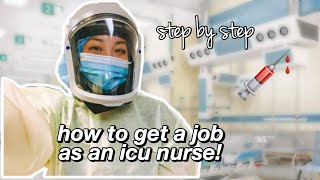 How To Become an ICU Nurse as a NEW GRAD RN!