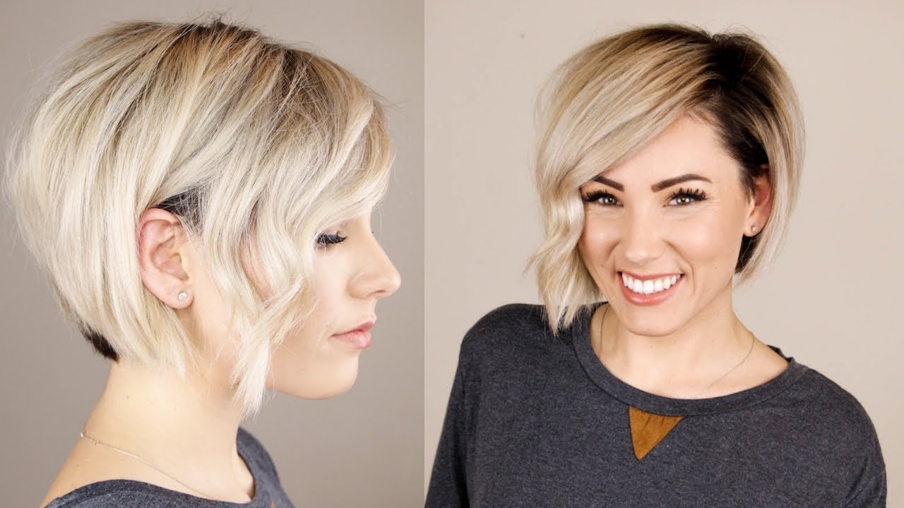 SHORT HAIR TUTORIAL || Wet to Dry Styling - YouTube