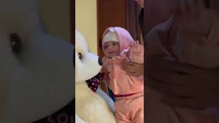 learning to play with soft teddy #funny#cutebaby #baby #arogya #playing #1million #playingwithteddy