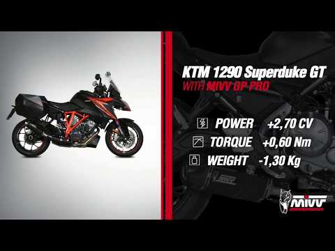 KTM 1290 SUPERDUKE GT 2016 2017 Auspuff Gppro MIVV Schwarz