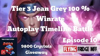 100% Winrate Tier 3 Jean Grey (CTP Regen) Autoplay Timeline Battle #9800Crystalsgiveaway