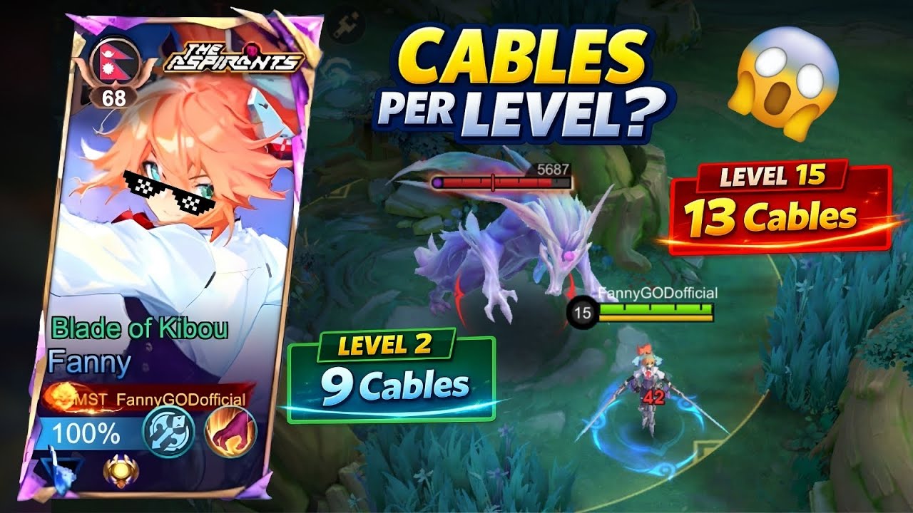 🔥 How Many Cables Can Fanny Hit at Every Level? | Blue Buff Test (MLBB)