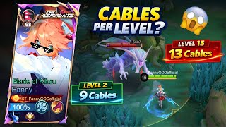 🔥 How Many Cables Can Fanny Hit at Every Level | Blue Buff Test (MLBB)