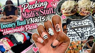 School Starts Tomorrow 😩 | Packing Madi’s Stuff, Nails, Dooney Haul & Homemade Pizza
