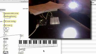 Arduino + light sensor + max msp via processing