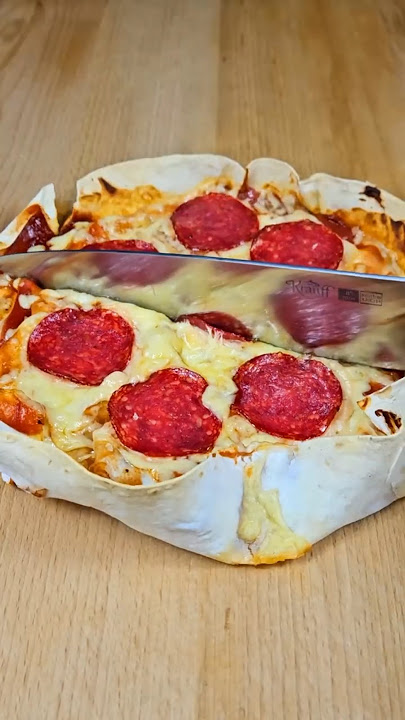 Deep dish tortilla pizza π#shorts