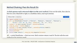 Pandas Sorting & Method Chaining: Features, Profit and Correct Order | ISOM2600 2.4