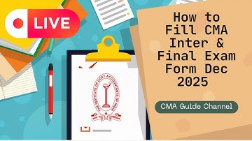 Live Demo :- How to Fill CMA Inter & Final December 2025 Exam Form | CMA Inter & Final Exam Form dec