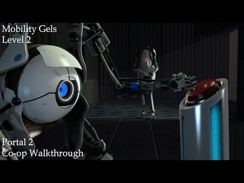 Portal 2 Co-op Walkthrough: Mobility Gels Level 2