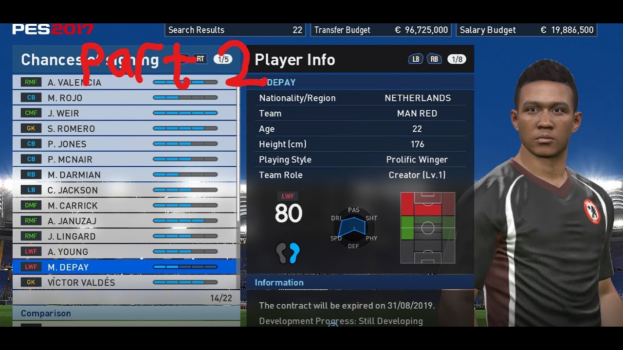 Pro Evolution Soccer 2017 Master League Part 2 - Signing M  