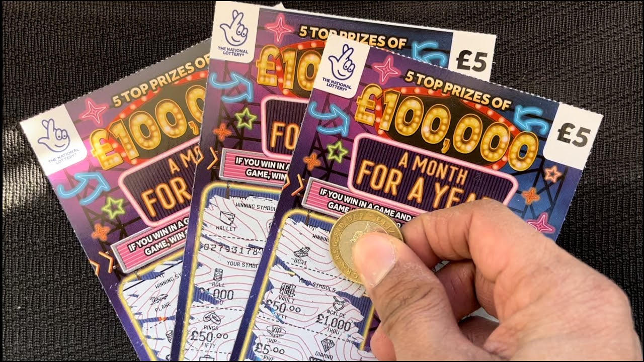 100K a month for a year scratch card YouTube