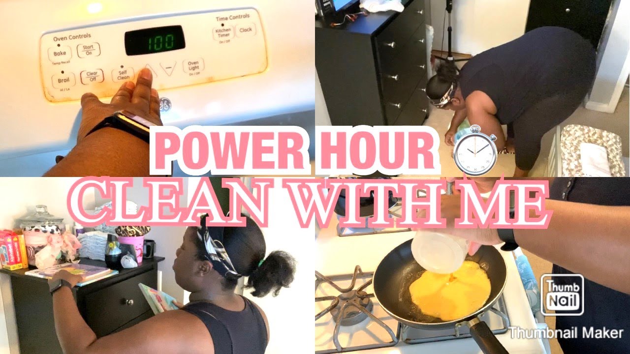 POWER HOUR CLEAN WITH ME ⏱ || CLEANING MOTIVATION || SHE SHE ROSE