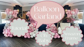 Balloon Garland Tutorial | Baby Shower Ideas | Gold Hoop | How to | DIY