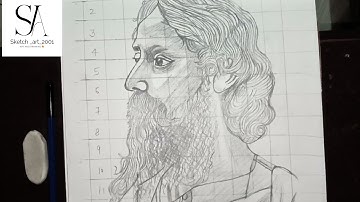 Rabindranath Tagore Drawing Outline, How to draw Rabindranath Tagore ,Step By Step Tutorial
