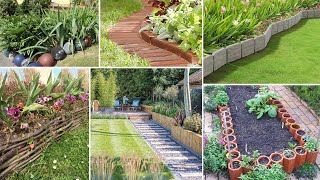 Cheap DIY edging ideas for garden outdoor