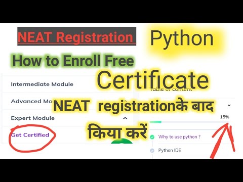 Neat free course ko kese enrol krei how to Enroll python course - YouTube