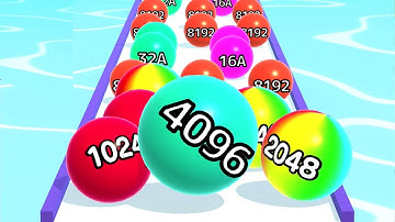 Ball Run 2048 - All Levels Gameplay Android, iOS ( Levels 1040 )
