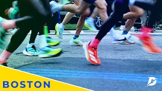 Boston Marathon Elites SlowMo Footstrike & Shoe Choice