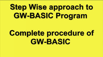 Writing program in GW-BASIC| How to write GW BASIC| What are the rules of writing program in BASIC