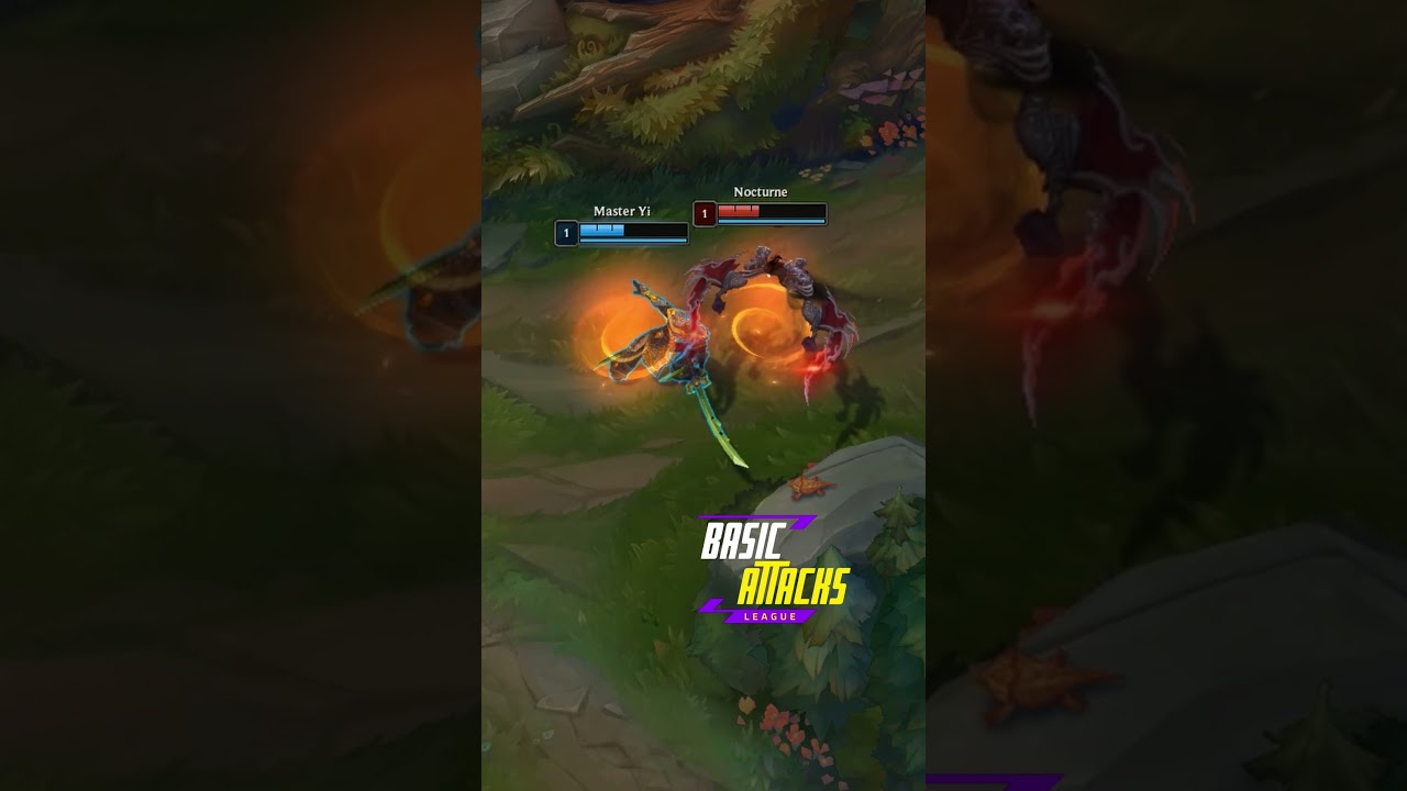 Master Yi Vs. Nocturne League of Legends fight LVL1  