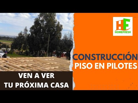 construcción piso en pilotes para casa prefabricada