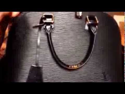 Louis Vuitton Alma Epi Black Leather Bag(A1A Replica Bag) - YouTube