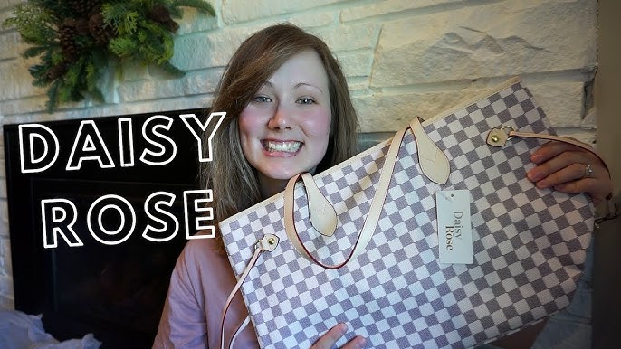 Daisy Rose  Checkered Brown Tote vs Checkered Cream Tote 