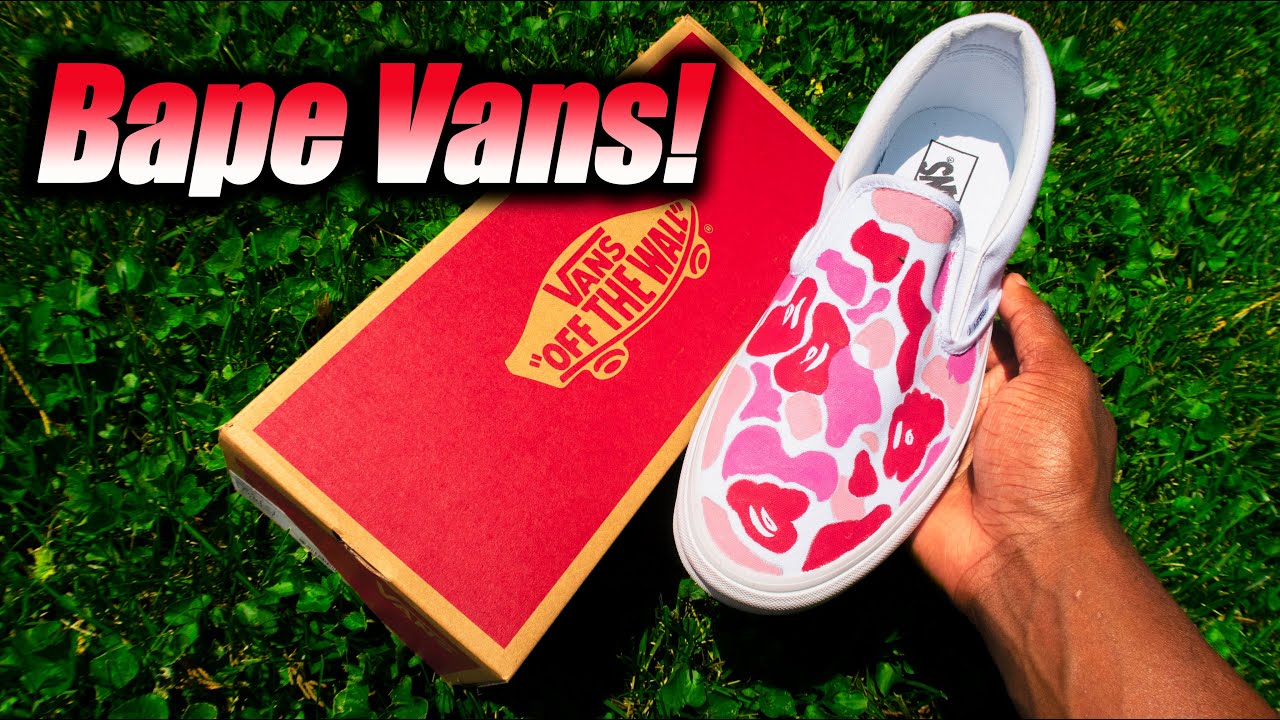 vans slip on bape