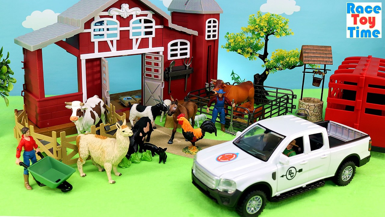 Big Country Farm Adventure with Truck and Cattle Trailer Playset