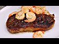 JUICY Surf & Turf | Reverse Seared NY Strip & Garlic Shrimp