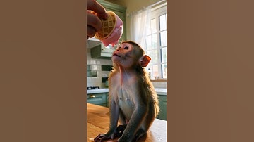 Baby Monkey Licks Ice Cream in SLOW MOTION – So Magical You’ll Hold Your Breath 🍦🐒✨