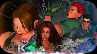 Hwoarang, Julia , Christie, Kazuya ( Jin Moves Team ) Tekken 4 Remastered UHD 4K 60 FPS