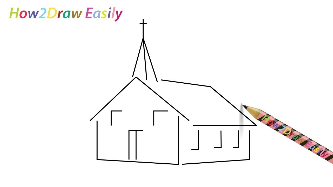 Small old wooden church in sketched drawing vector illustration | Church  backgrounds, Vector illustration, Church graphics