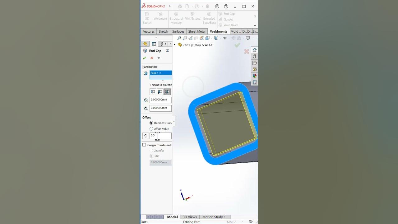 END CAP IN WELDMENT SOLIDWORKS TUTORIAL THE CADD tutorial 