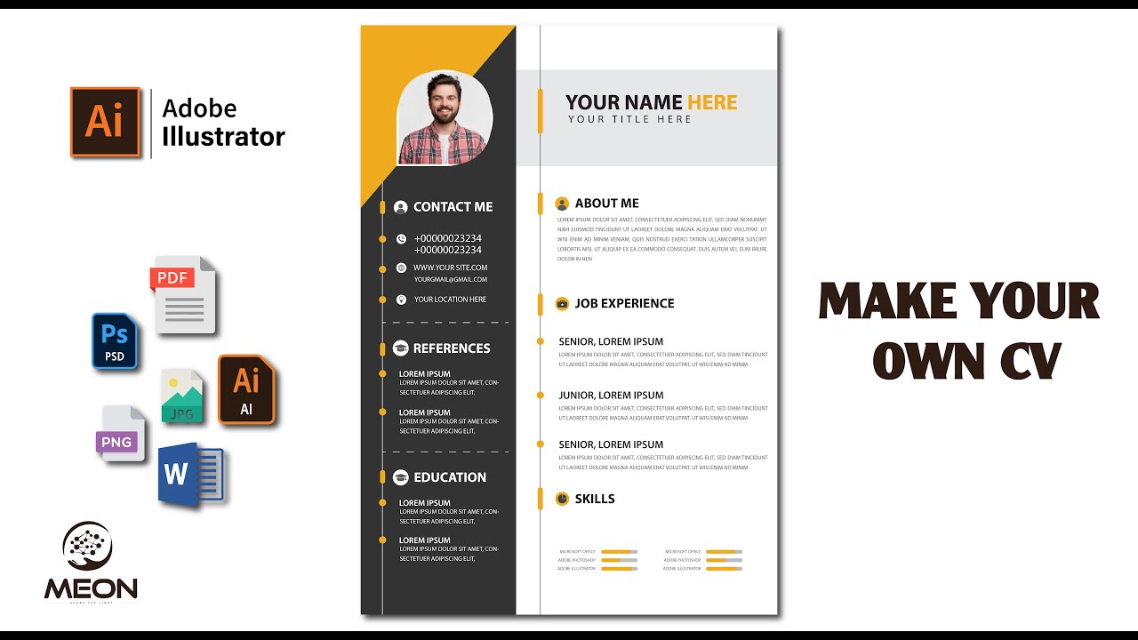 Cv Tutorialg Program Create a Professional CV in Adobe Illustrator | Step-by-Step Tutorial ...