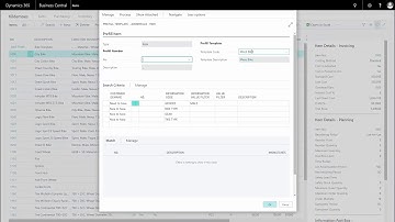 Logical Dependencies filters - Master Data in Dynamics 365 Business Central
