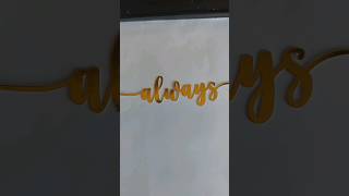 Card cake charm - always in mirror card #shorts #silhouettecameo #craft #cake #caketoppers #gold