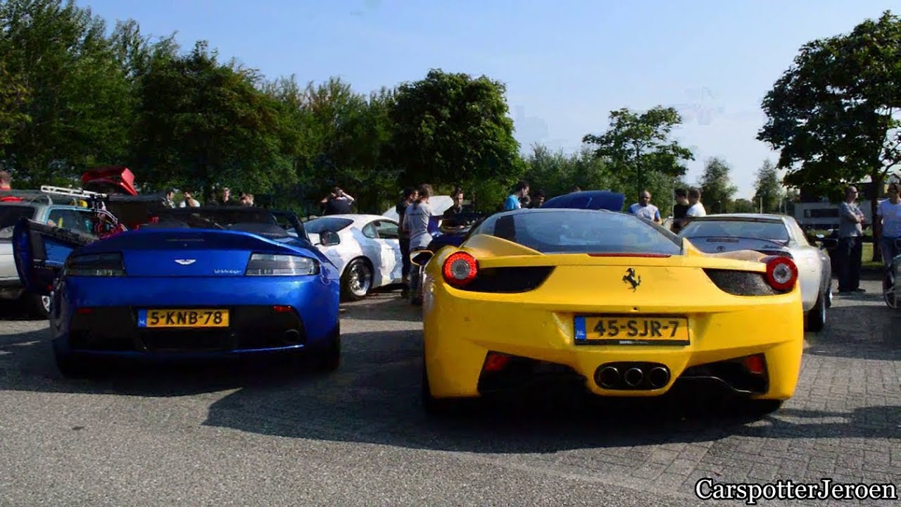 Ferrari 458 And Aston Martin V12 Vantage Roadster