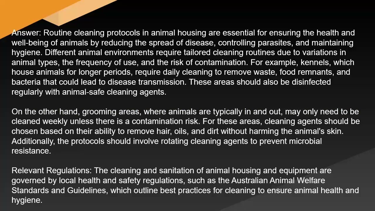 Certificate II in Animal Care ACM20121   Provet AIRC Study Notes Three