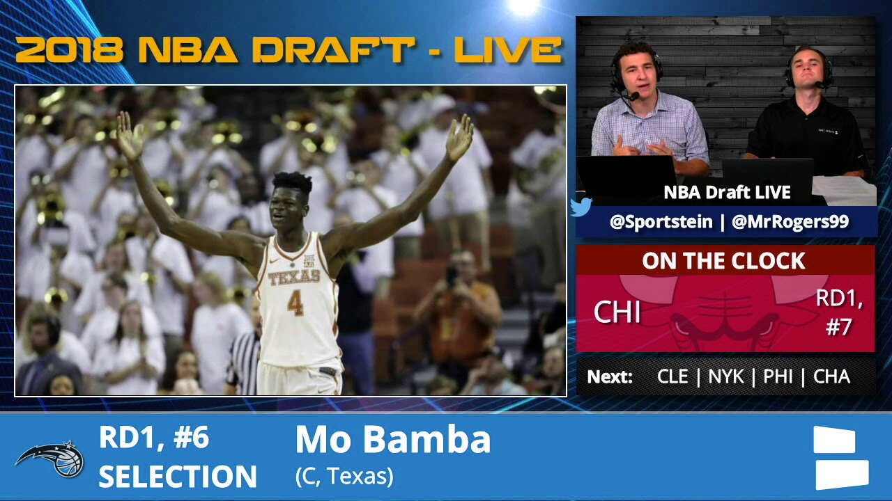 Magic Select Mo Bamba With No. 6 Pick in 2018 NBA Draft
