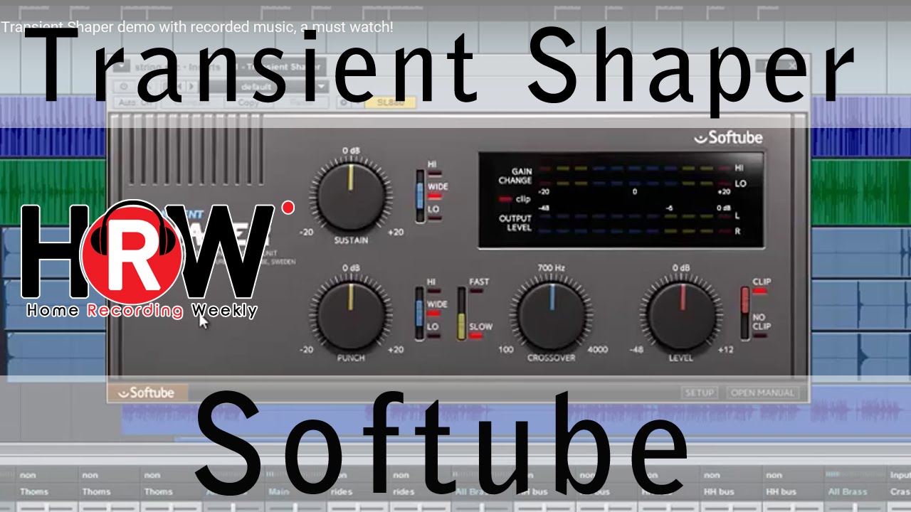 Softube Transient Shaper demo with recorded music, a must watch! YouTube