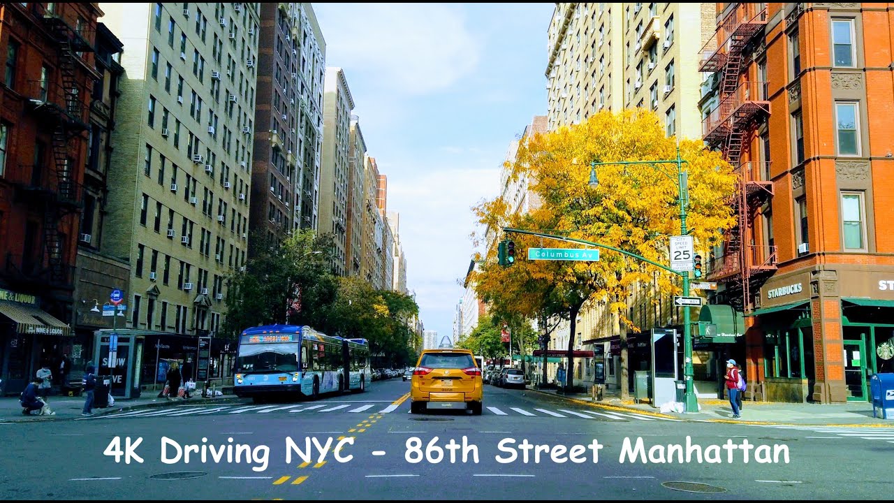 4K Driving NYC - 86th Street Manhattan | Central Park Transverse | Oct 2020