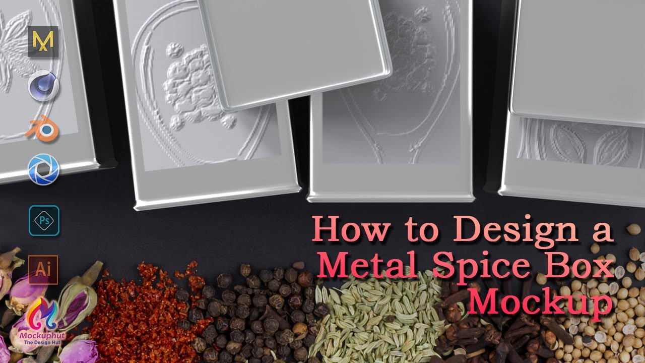 Download How To Design A Metal Spice Box Mockup Photoshop Mockup Tutorial Psd File Present Youtube