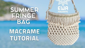 SUMMER FRINGE BAG | MACRAME TUTORIAL | DIY | How to make easy macramé bag | BOHO BAG [ENG/PL SUB]
