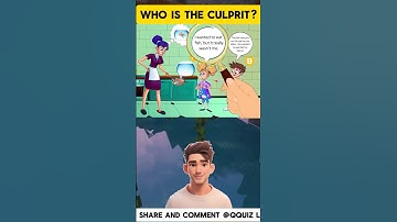 Who is the culprit? #riddlechallenge #riddleaddict #riddleoftheday #enigma