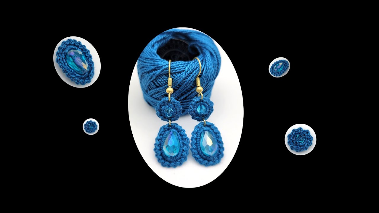 Elegant Drops: Master the Art of Crochet Drop Beads Earrings!@HelensCrafts